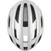 Casco ultraligero de ciclismo Abus Airbreaker blanco de perfil escalador