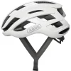 Casco ultraligero de ciclismo Abus Airbreaker blanco de perfil escalador