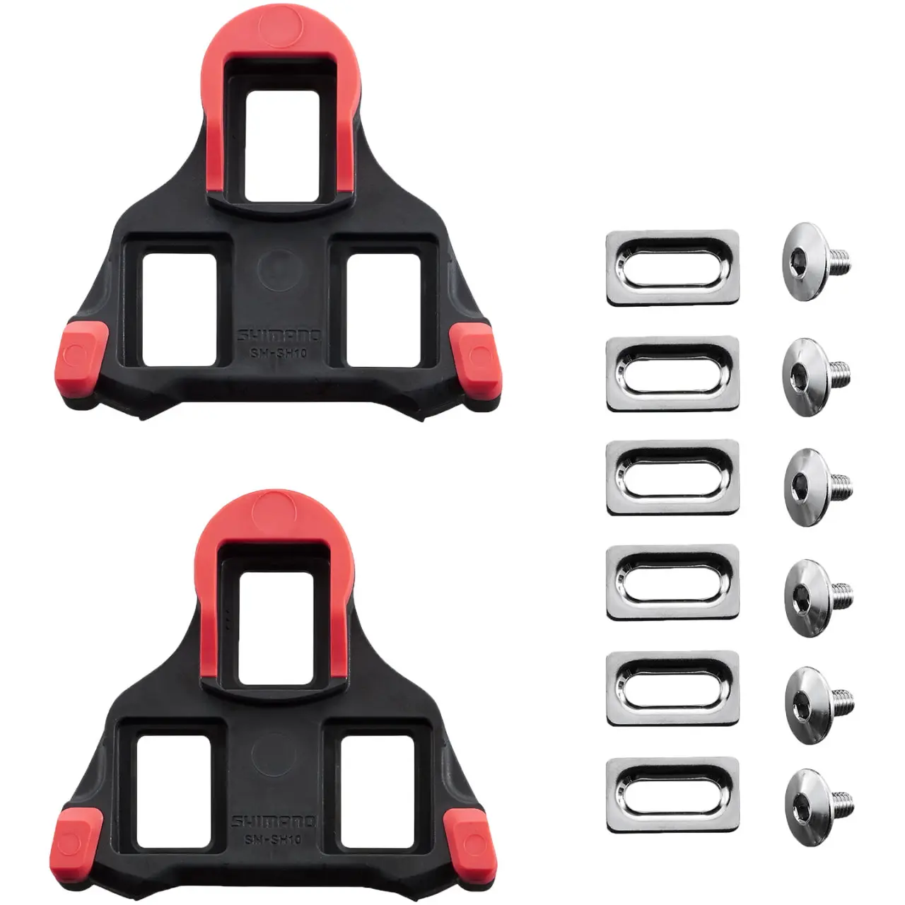 Calas Shimano SM-SH10 rojas de carretera 0 grados en Bikes Click