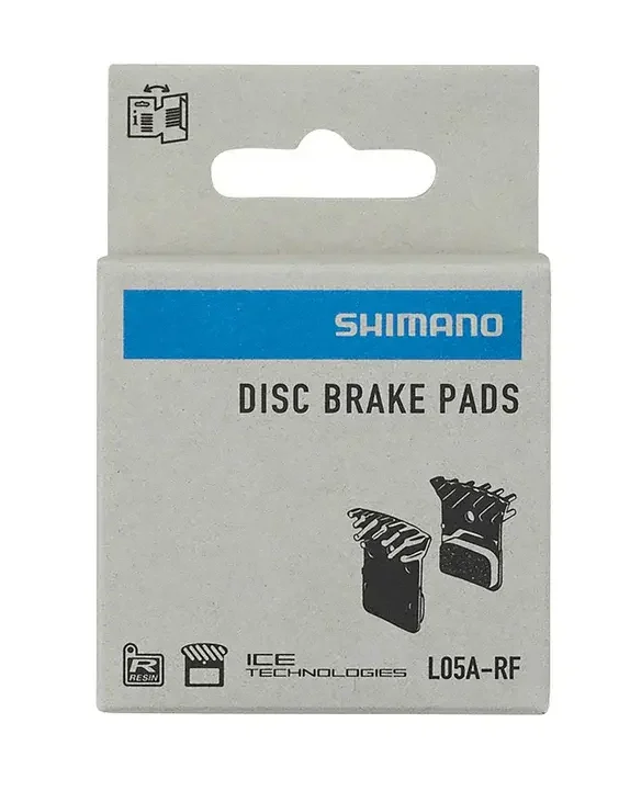 Pastillas de freno de resina Shimano BP-L05A-RF con aletas de refrigeración Ice-Tech en Bikes Click
