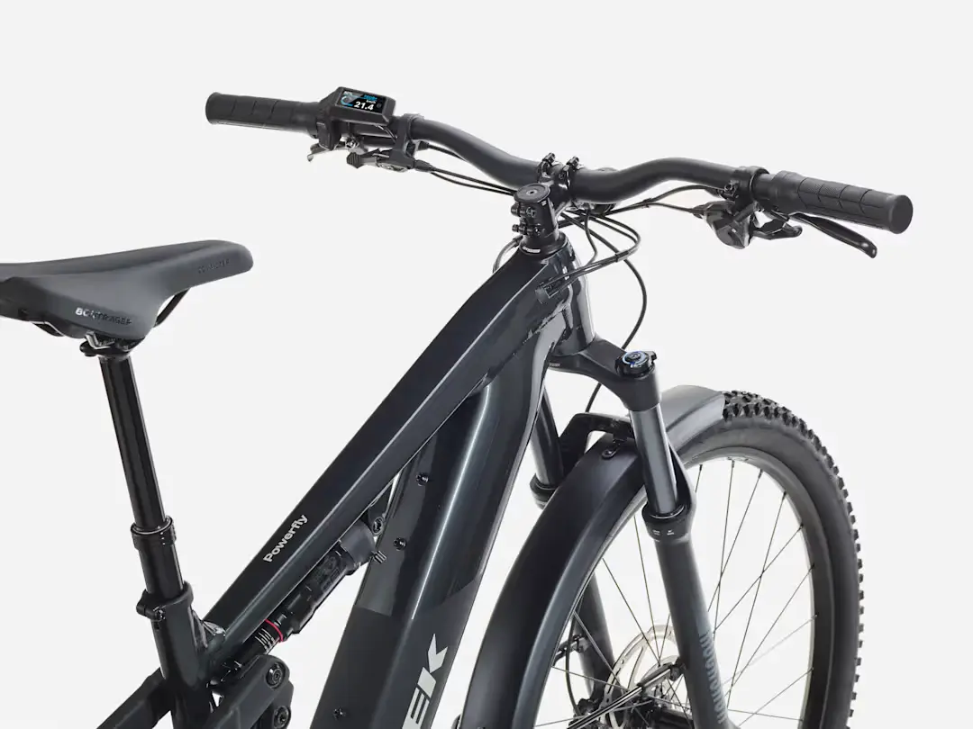 Bicicleta eléctrica Trek Powerfly+ FS 4 Equipped 800 Gen 4 con portabultos y luces en Bikes Click