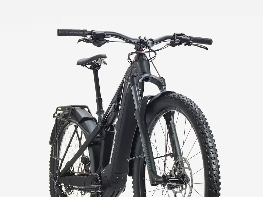 Bicicleta eléctrica Trek Powerfly+ FS 4 Equipped 800 Gen 4 con portabultos y luces en Bikes Click