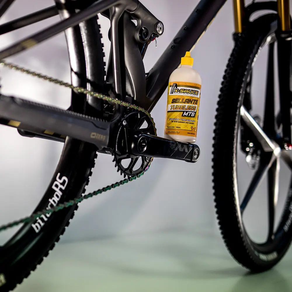 Botella de liquido sellante x sauce mtb 500ml para ruedas tubeless de montaña en Bikes Click