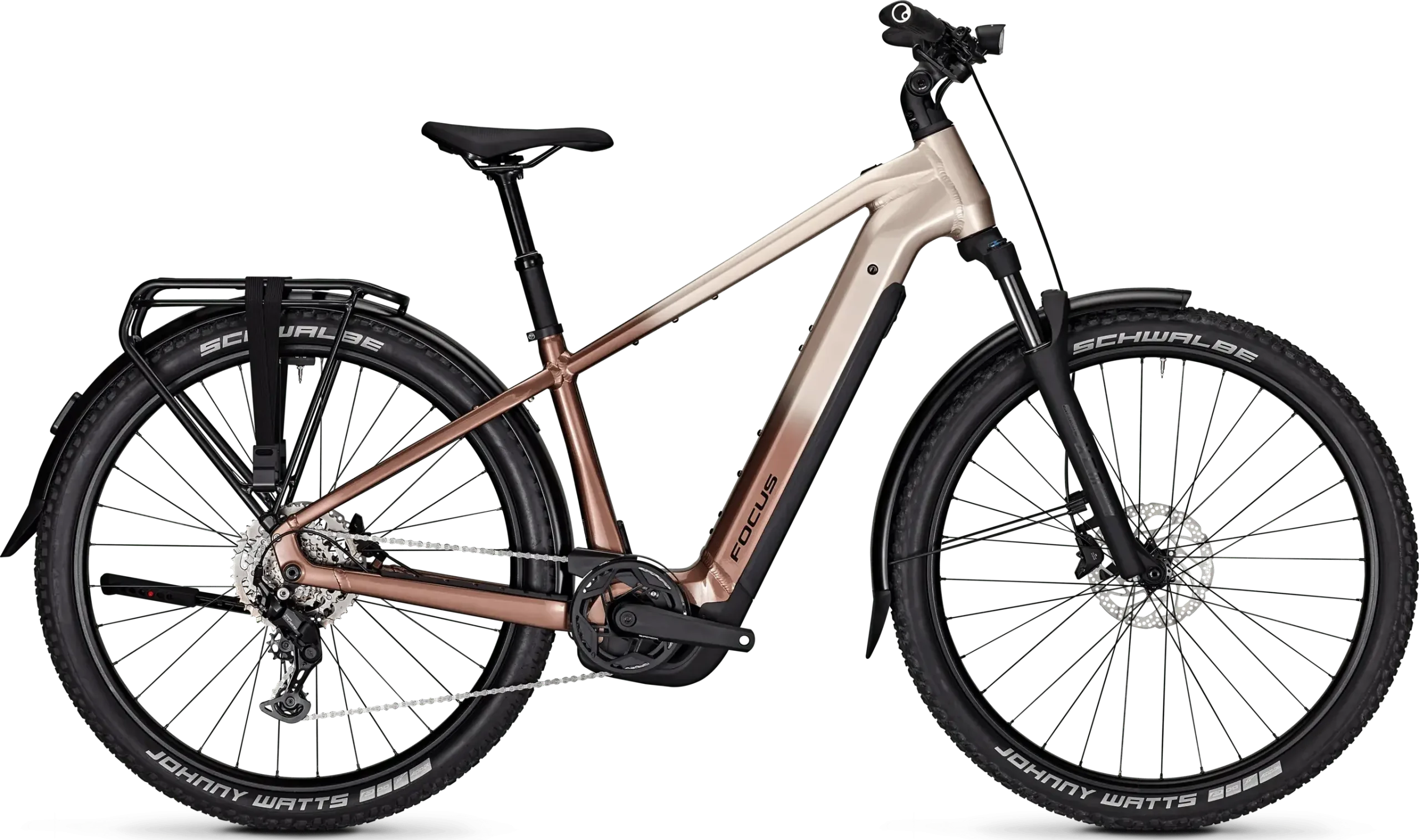 Bicicleta electrica de trekking focus aventura 6 7 con bateria de hasta 720wh y portabultos en Bikes Click