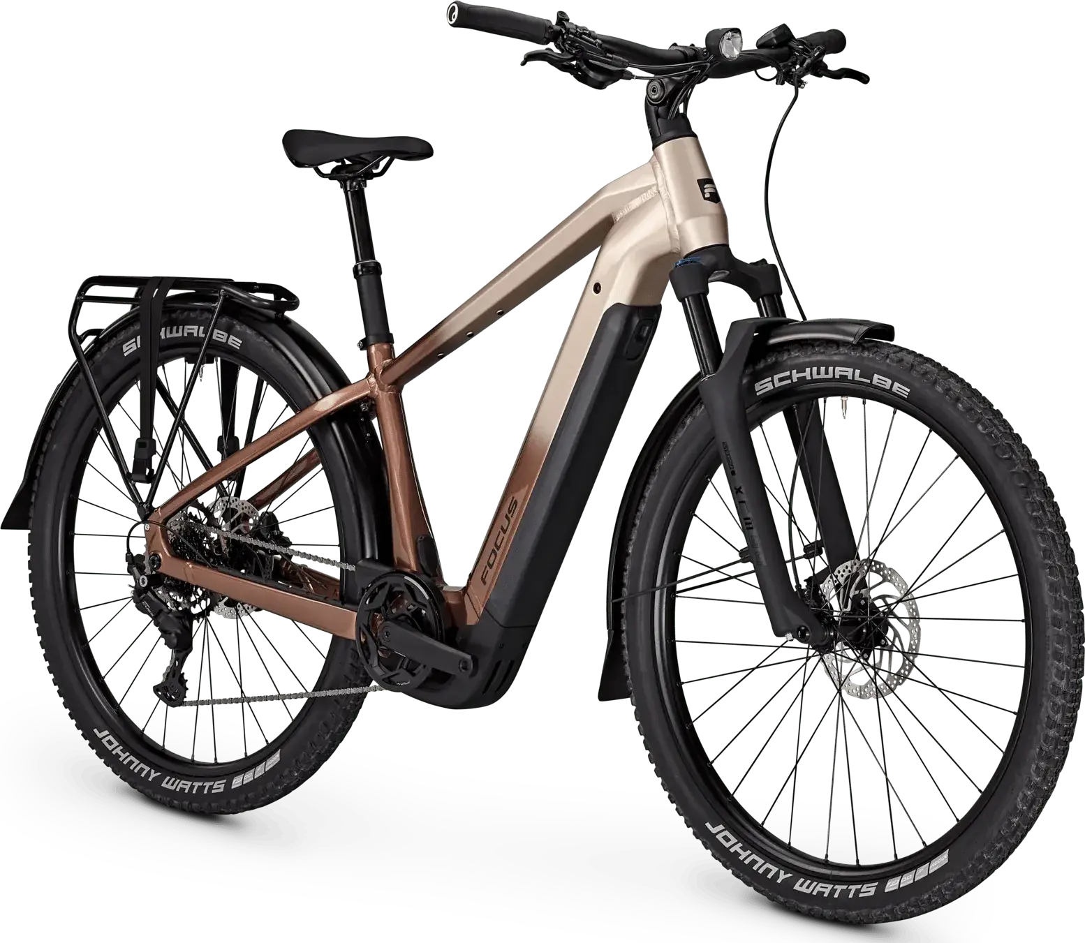 Bicicleta electrica de trekking focus aventura 6 7 con bateria de hasta 720wh y portabultos en Bikes Click