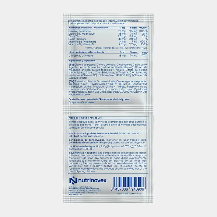 Capsulas de sales minerales hidratein salts caps duplos de nutrinovex en Bikes Click