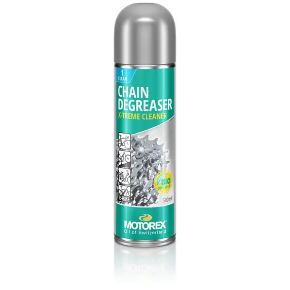 Bote de 500ml de motorex desengrasante cadena aerosol en spray para bicicleta en Bikes Click