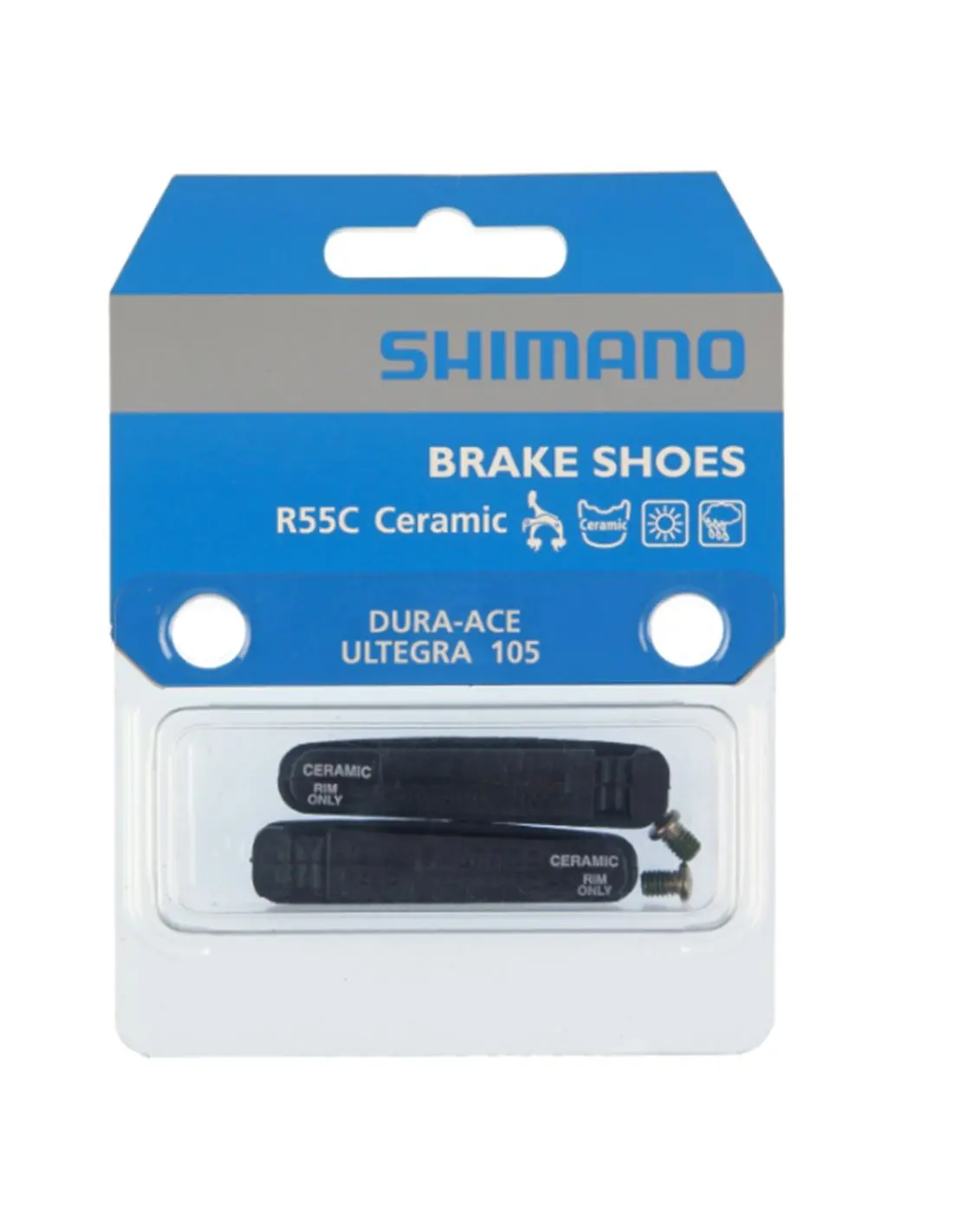 Zapatas de freno shimano R55C Ceramic con tornillos para carretera en Bikes Click