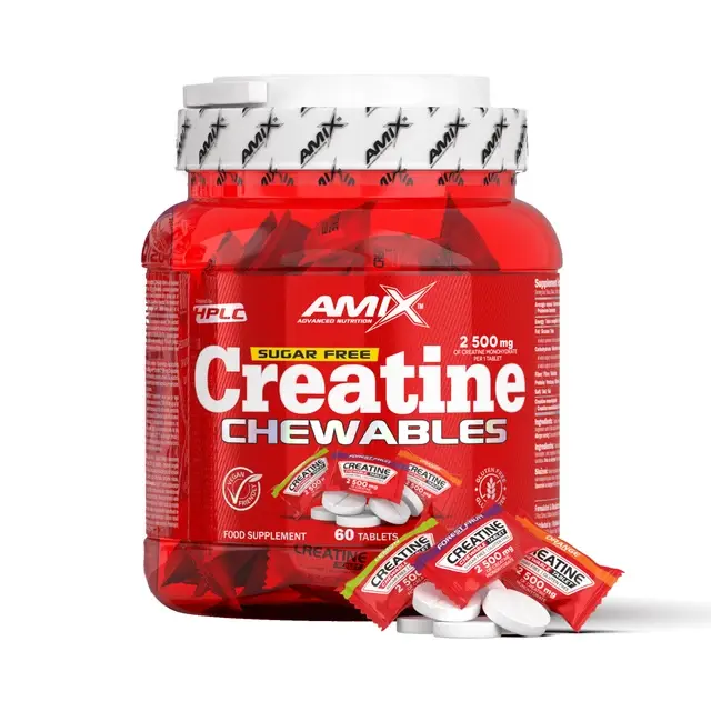 Creatina monohidrato masticable 60 tabletas de nutricion deportiva en Bikes Click