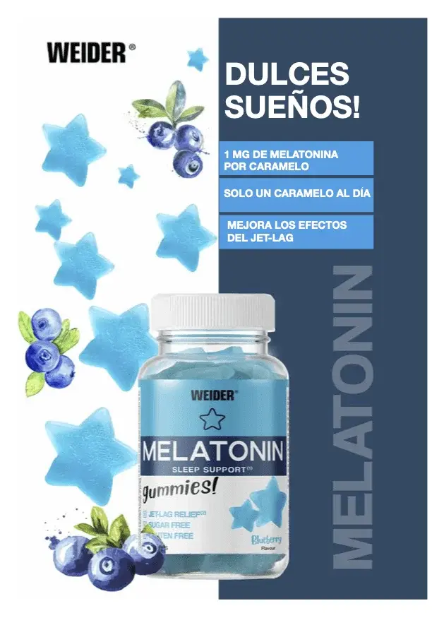 Melatonina gominolas weider arandano suplemento para el descanso en Bikes Click
