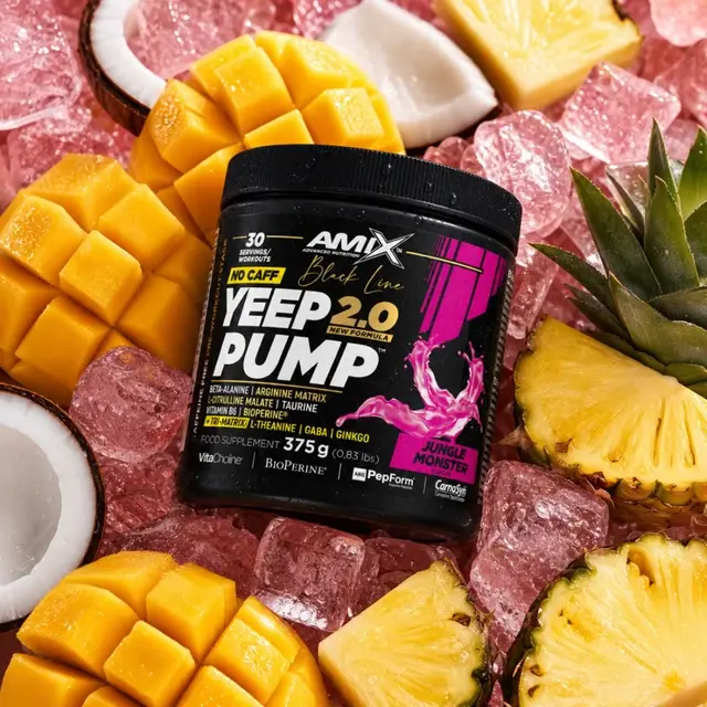 Pre entreno amix yeep pump 2.0 sin cafeina de nutricion deportiva en Bikes Click