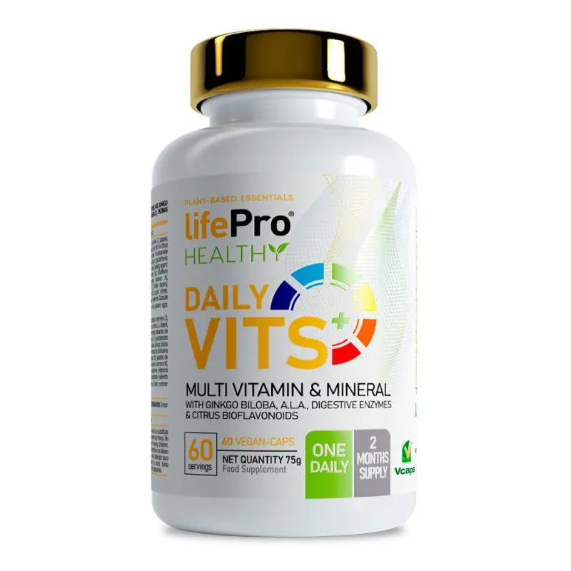 Daily vits life pro 60 caps vegan suplemento multivitaminico para ciclismo en Bikes Click