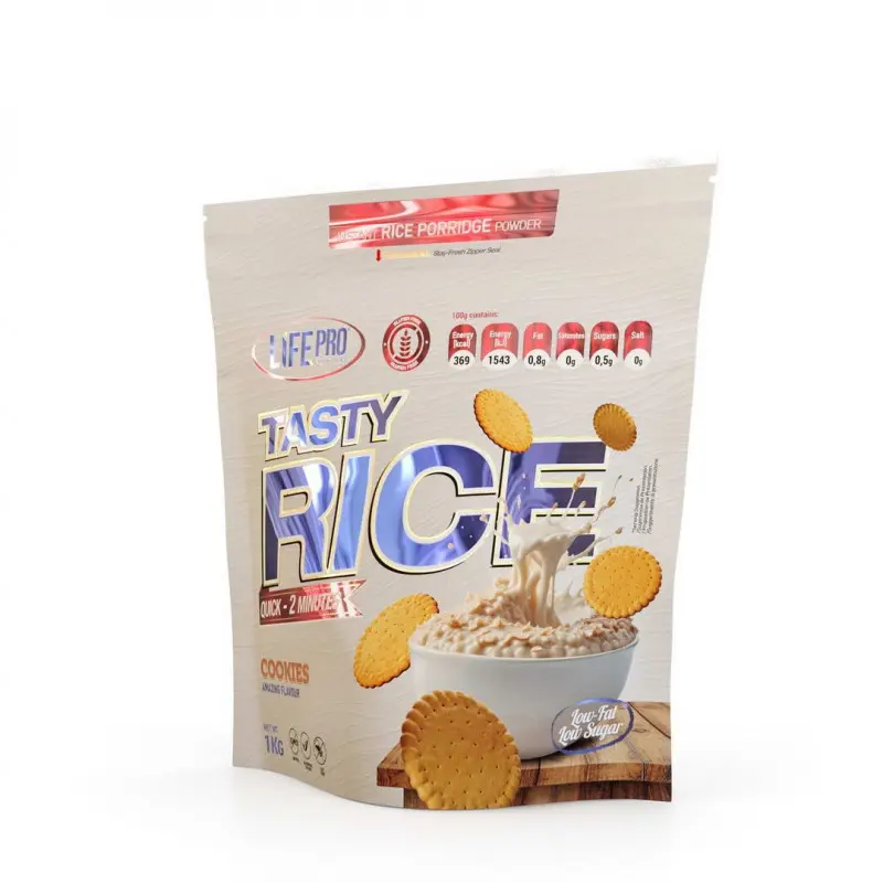 Harina de arroz pregelatinizada 1kg Life Pro Tasty Rice cacao para ciclismo en Bikes Click