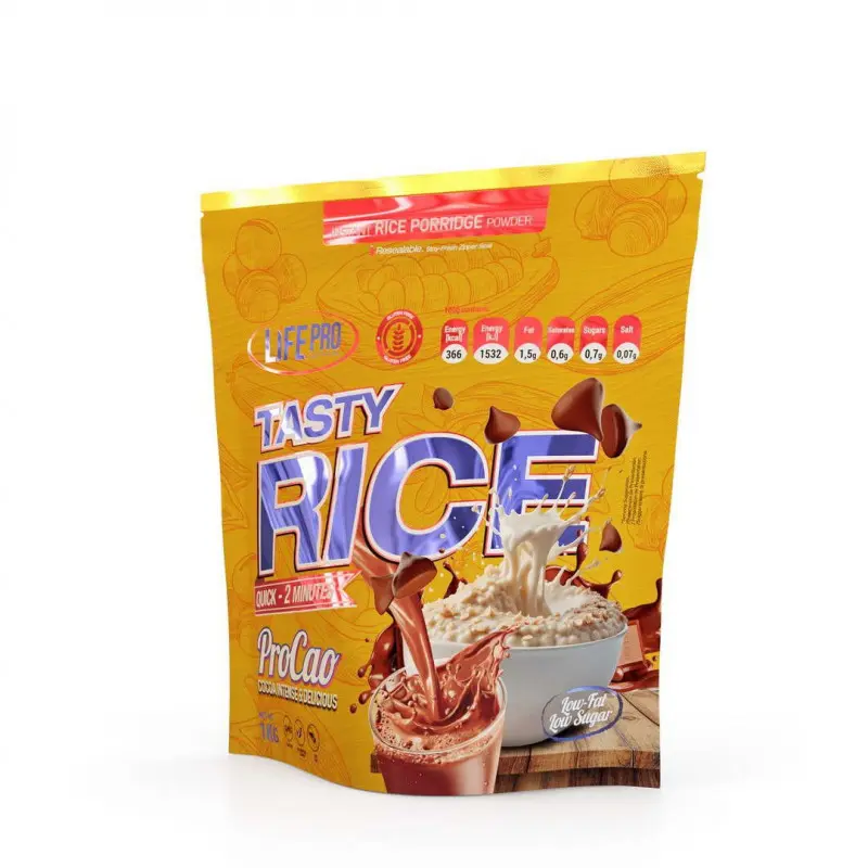 Harina de arroz pregelatinizada 1kg Life Pro Tasty Rice cacao para ciclismo en Bikes Click
